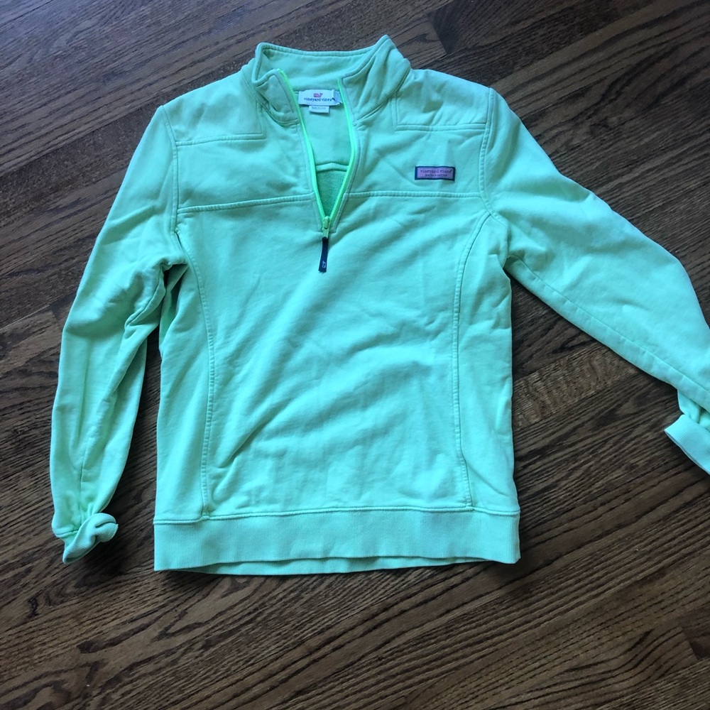 Bright green Vineyard Vines sheep shirt